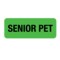 Nevs Label, Senior Pet 7/8" x 2-1/4" Flr Green w/Black VW-0010 - alternate 1